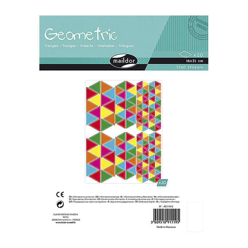 MAILDOR Geo Stickers Multicolour Triangles 20s Default Title