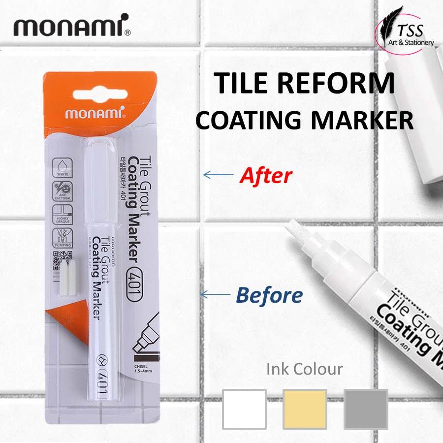 MONAMI Tile Grout Coating Marker 401 White