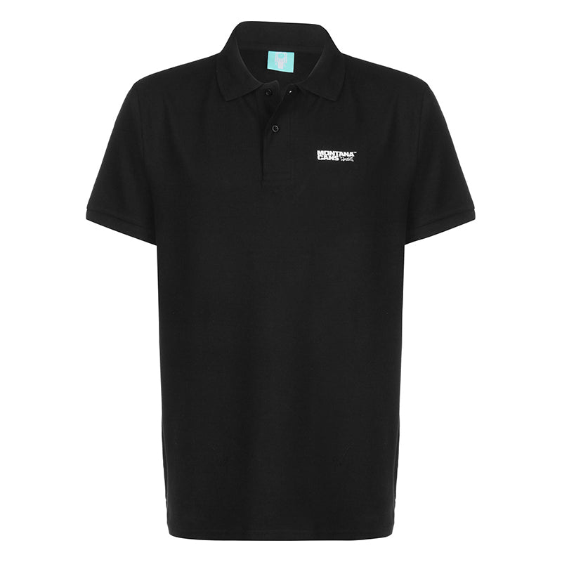 MONTANA Polo Shirt Typo+Logo Black L