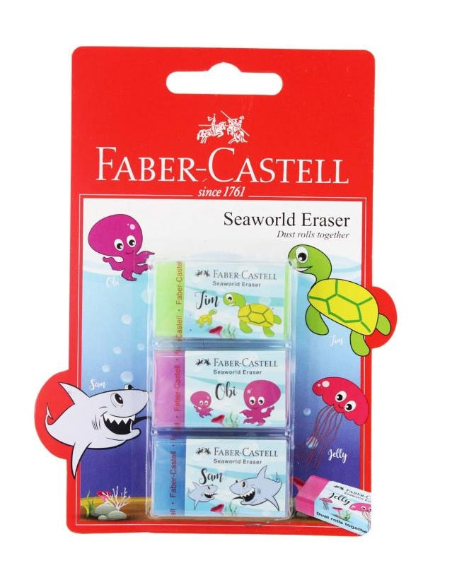 FABER-CASTELL Dust Free Eraser 187021 Seaworld 3BC