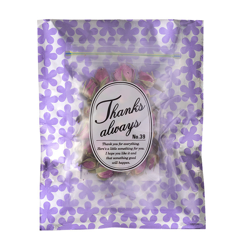 CHOTTO Clear Faced Bag Metallic Flower Purple