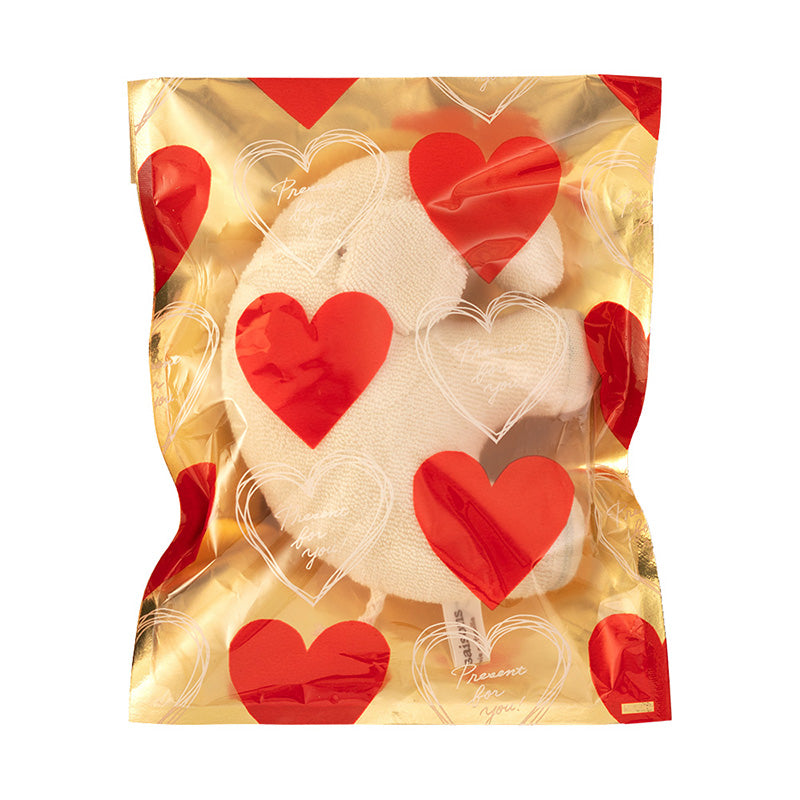 CHOTTO Cl Faced Bag Metallic Front Print Heart Gld