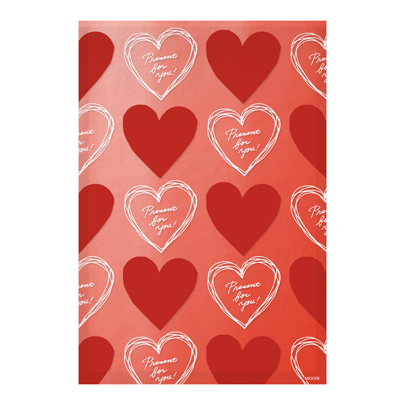 CHOTTO Cl Faced Bag Metallic Front Print Heart Red