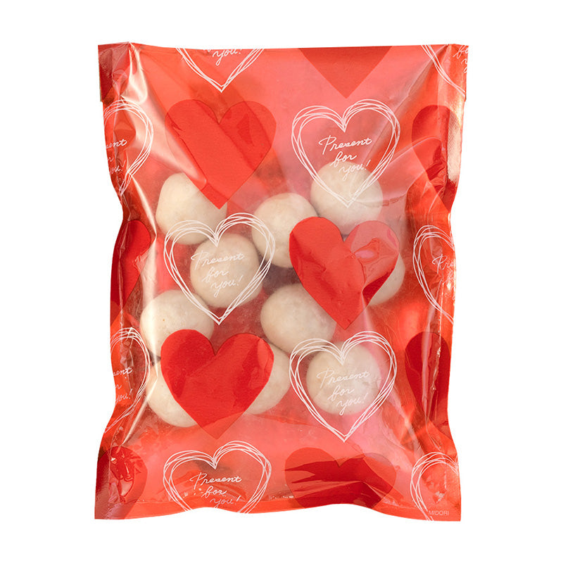 CHOTTO Cl Faced Bag Metallic Front Print Heart Red