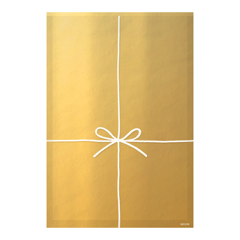 CHOTTO Cl Faced Bag Metallic Front Print Ribbon Gd