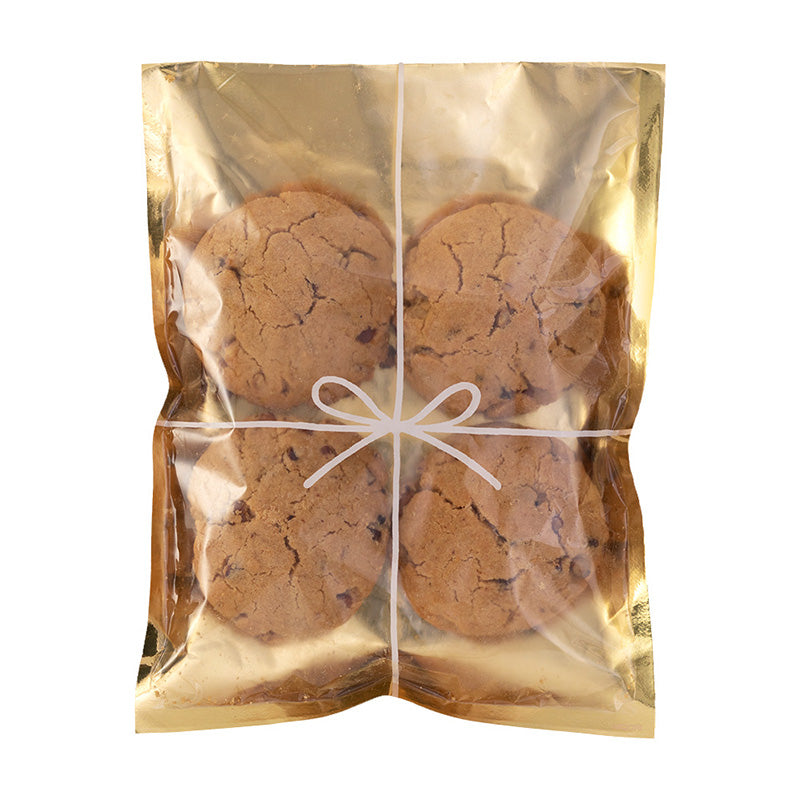 CHOTTO Cl Faced Bag Metallic Front Print Ribbon Gd