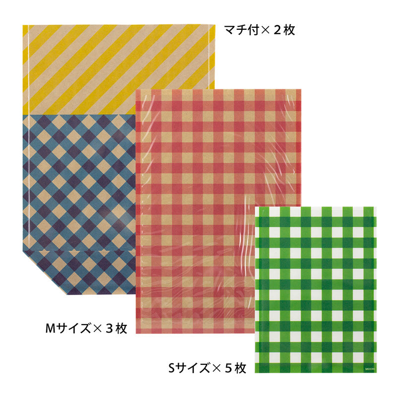 CHOTTO Clear Faced Bag Assorted Pack Check