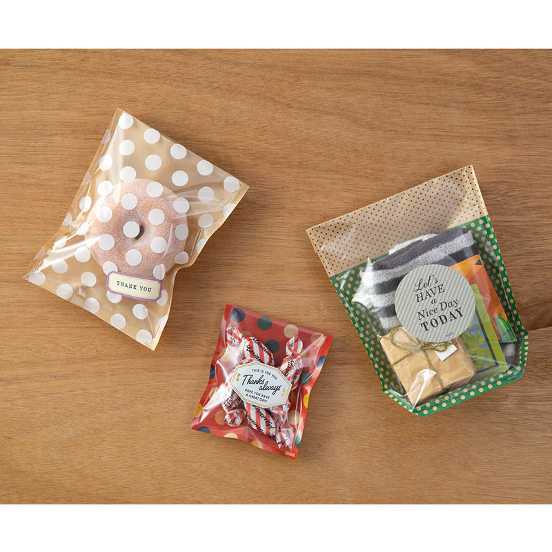 CHOTTO Clear Faced Bag Assorted Pack Dotted