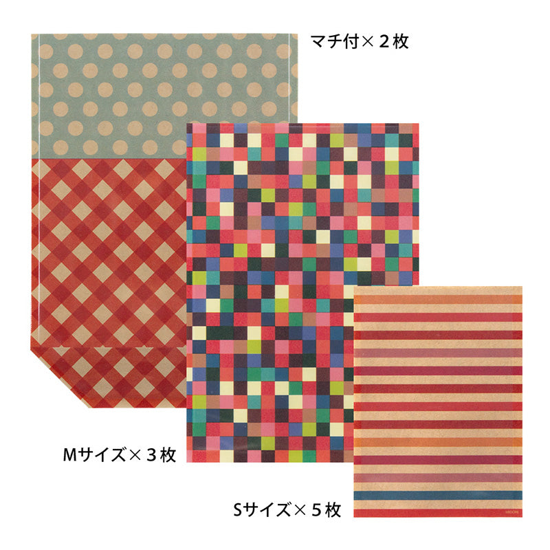 CHOTTO Clear Faced Bag Assorted Pack Red