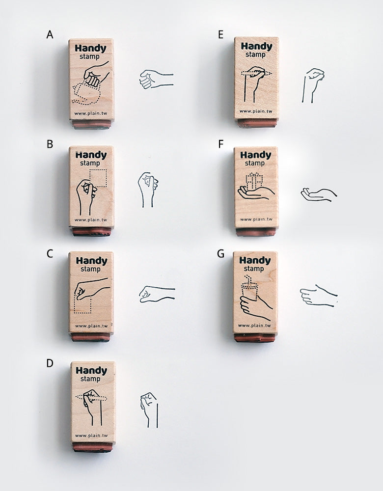 PLAIN Handy Rubber Stamps-D