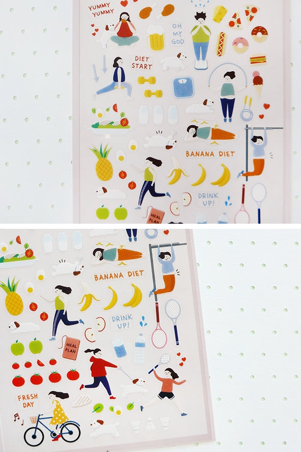 SUATELIER Stickers No.1063: Diet