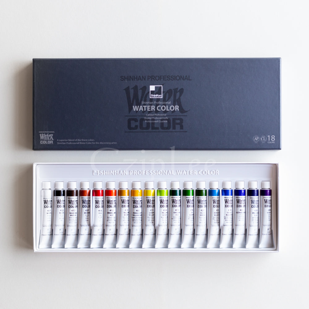 SHINHAN Professional Watercolour 7.5ml 18 Colours