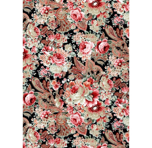 DECOPATCH Paper:Brown 590 Oriental Floral Print Default Title