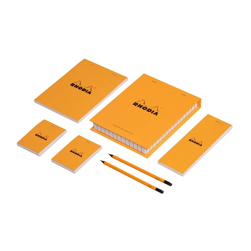 RHODIA Essential Box Orange (4x 5x5 Sq+2 Pencils) Default Title