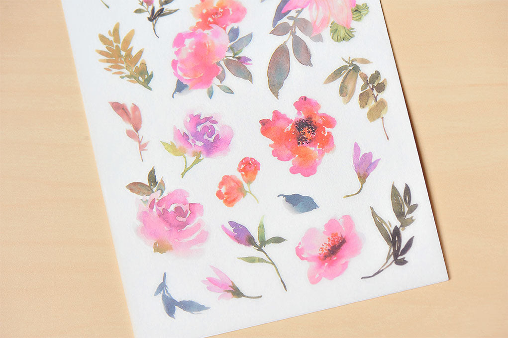 MU Print-On Sticker 2s 069-Alizarin Red Flowers