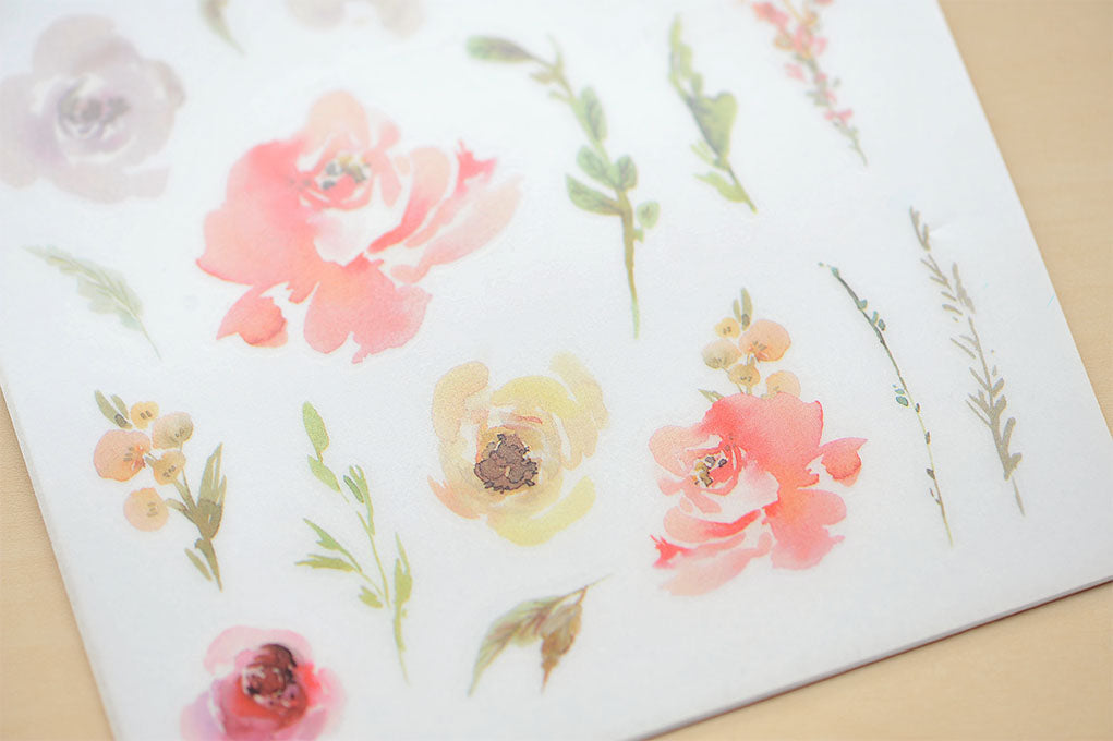 MU Print-On Sticker 2s 073-Peony&Thistle