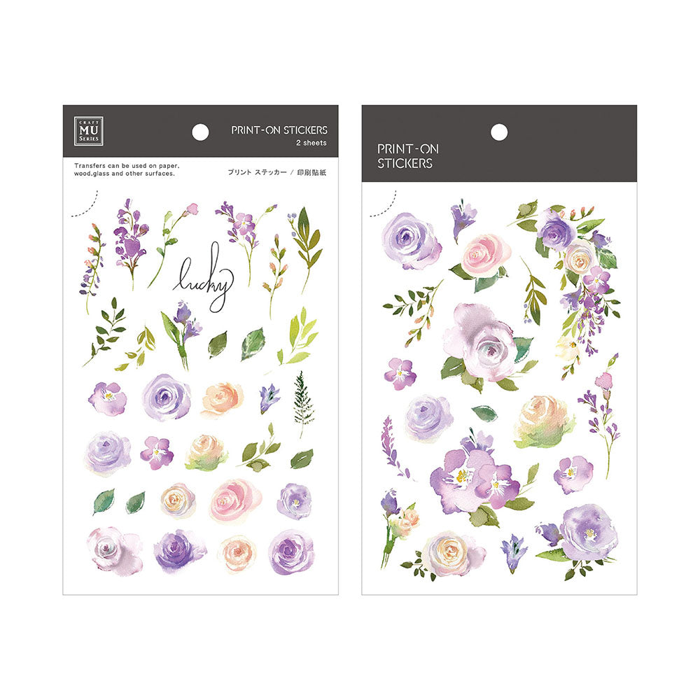 MU Print-On Sticker 2s 071-Purple Lilac Roses