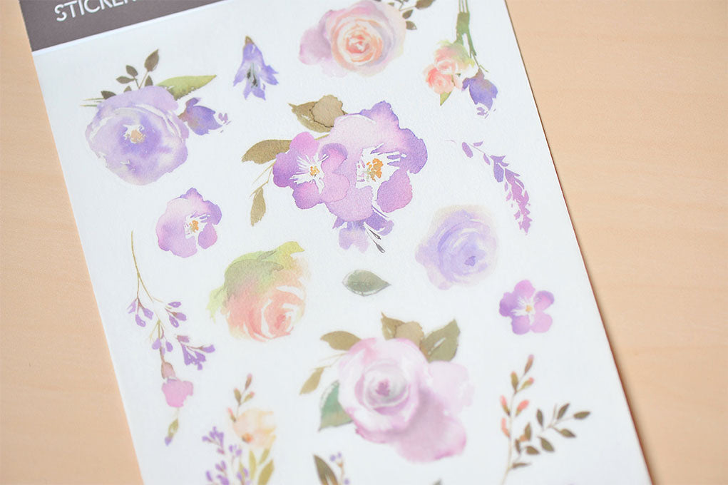MU Print-On Sticker 2s 071-Purple Lilac Roses