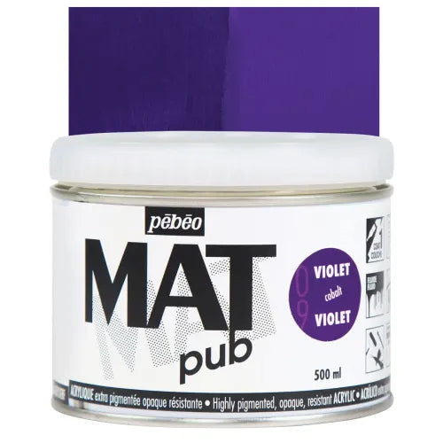 PEBEO Mat Pub Acrylic 500ml Cobalt Violet