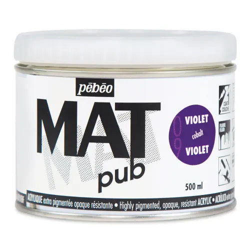 PEBEO Mat Pub Acrylic 500ml Cobalt Violet