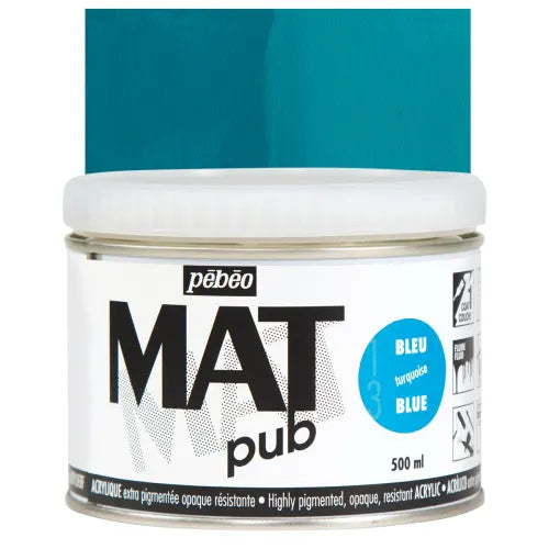 PEBEO Mat Pub Acrylic 500ml Turquoise Blue