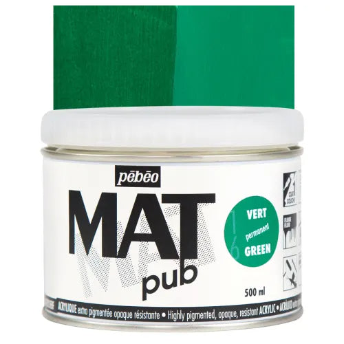 PEBEO Mat Pub Acrylic 500ml Permanent Green