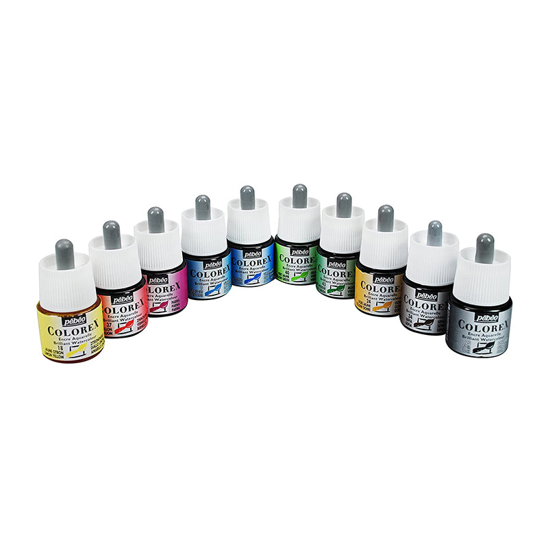 PEBEO ColoreX Ink Box of 10x45ml Assorted Colours