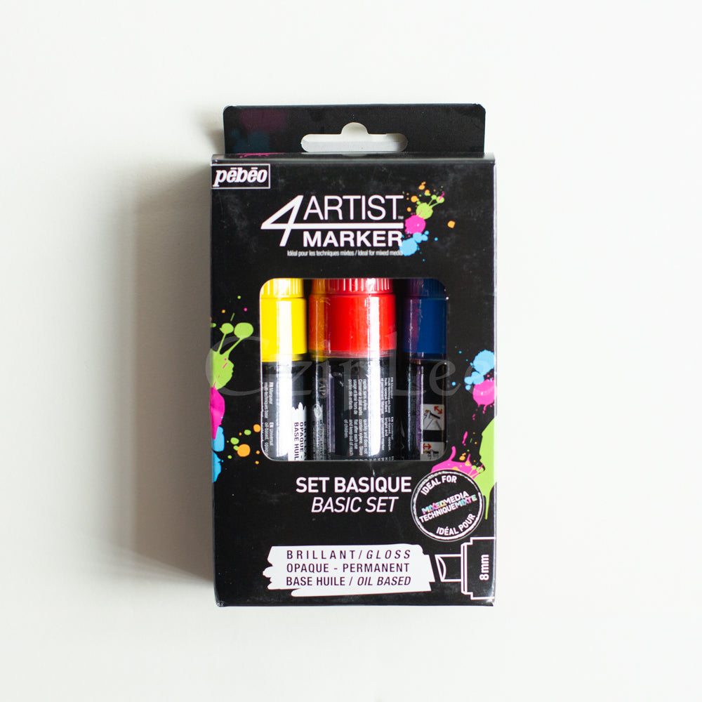 PEBEO 4Artist Marker 8mm Basic Set of 3