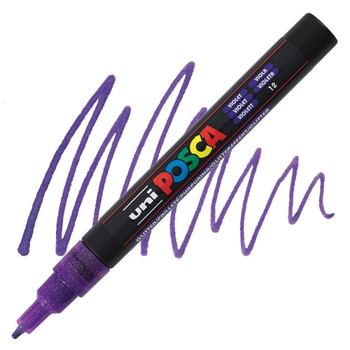 UNI POSCA Marker Fine Bullet 1.5mm Glitter-Violet