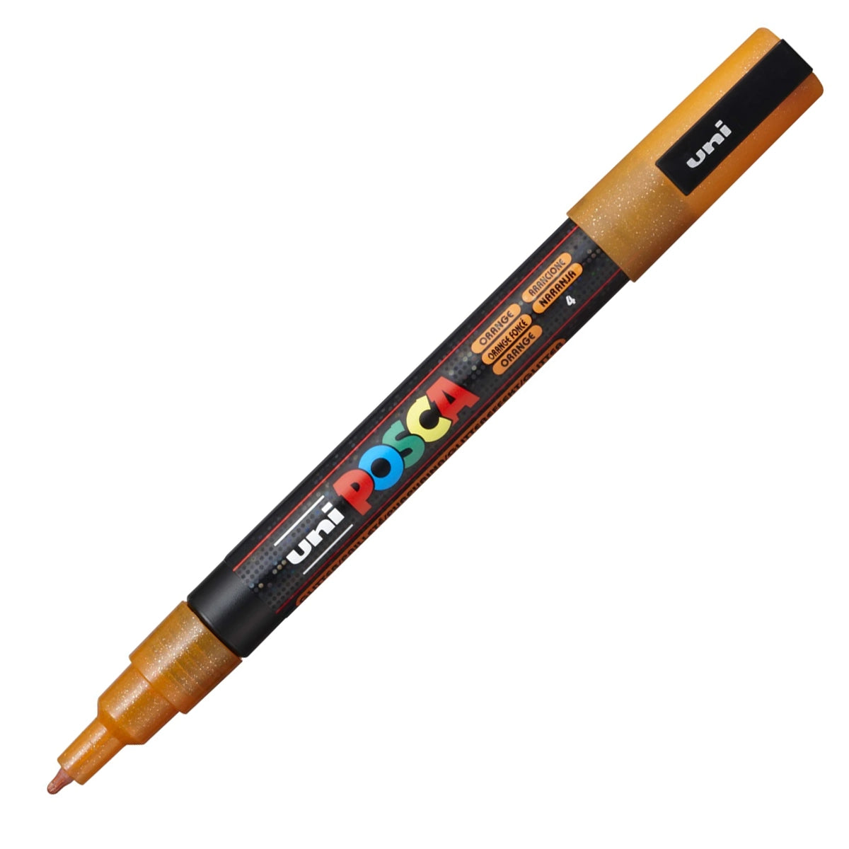 UNI POSCA Marker Fine Bullet 1.5mm Glitter-Orange