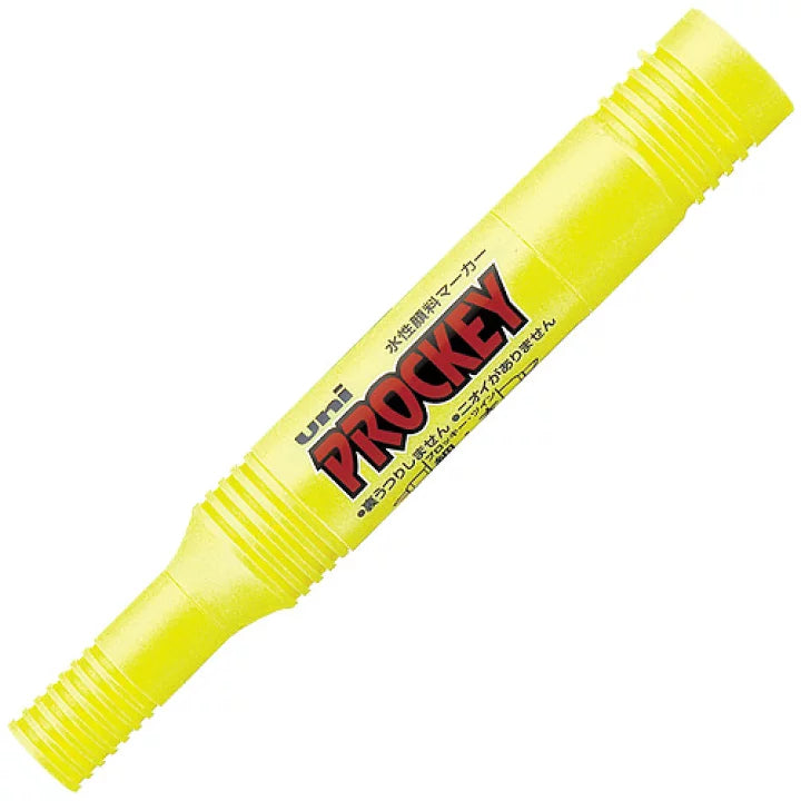 UNI PROCKEY Water Marker-Medium-Fluorescent Yellow