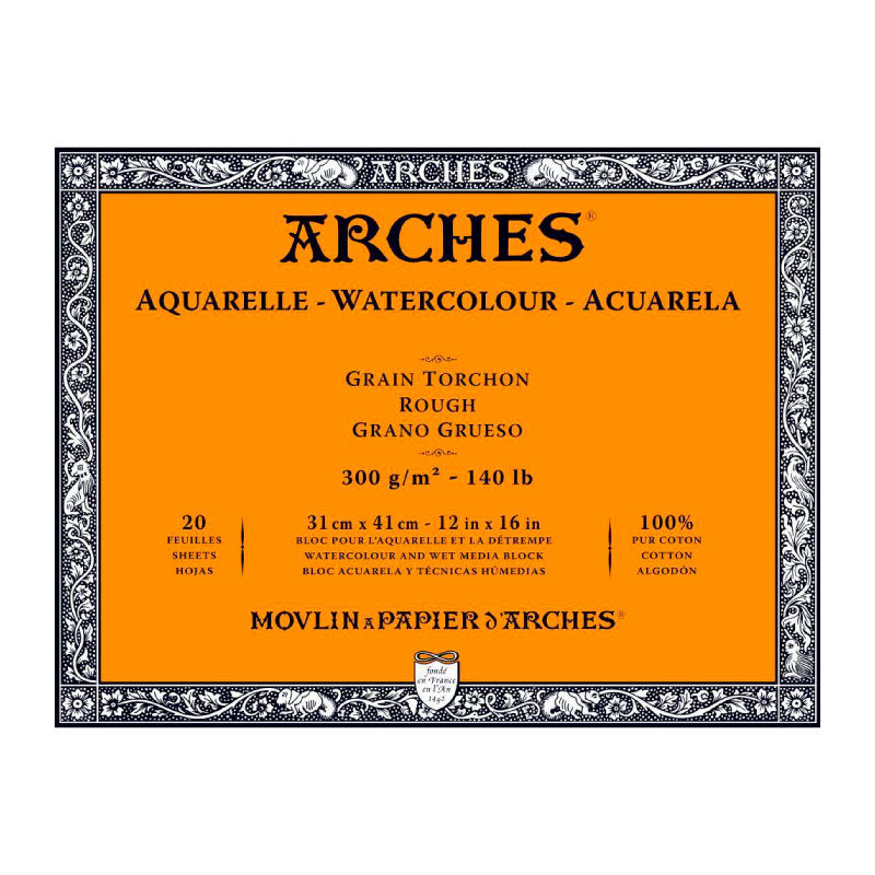 ARCHES Rough Block Natural White 300g 31x41cm
