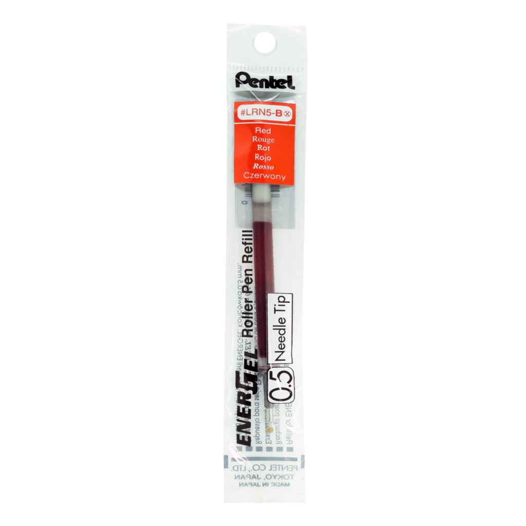 PENTEL EnerGel Refill-Needle Tip 0.5mm-Red