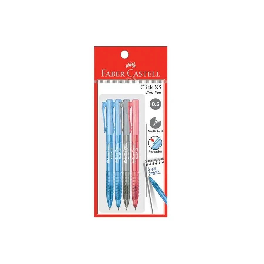FABER-CASTELL Click X5 0.5mm 142594 2Blue/1Black/1Red 4s