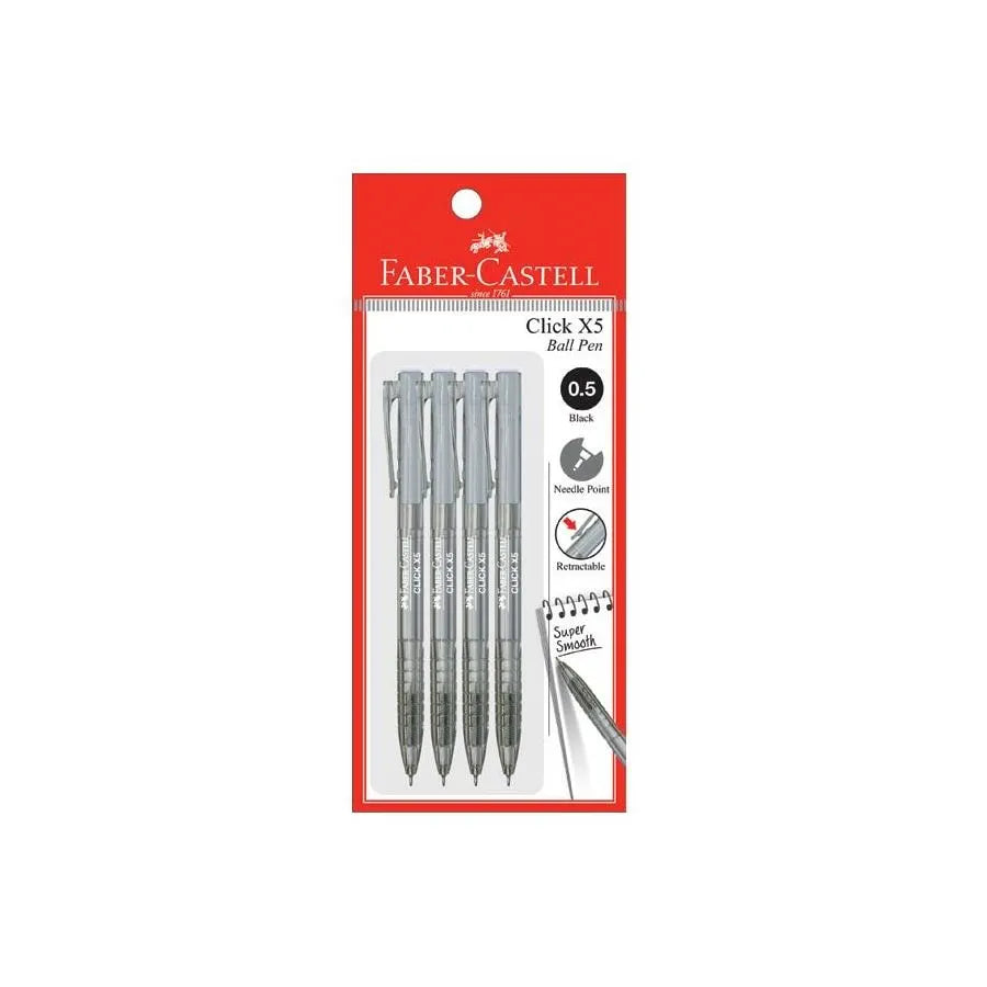 FABER-CASTELL Click X5 0.5mm 142595 Black 4s