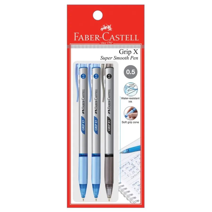 FABER-CASTELL Grip X5 0.5mm 547309 2Blue/1Black 3BC