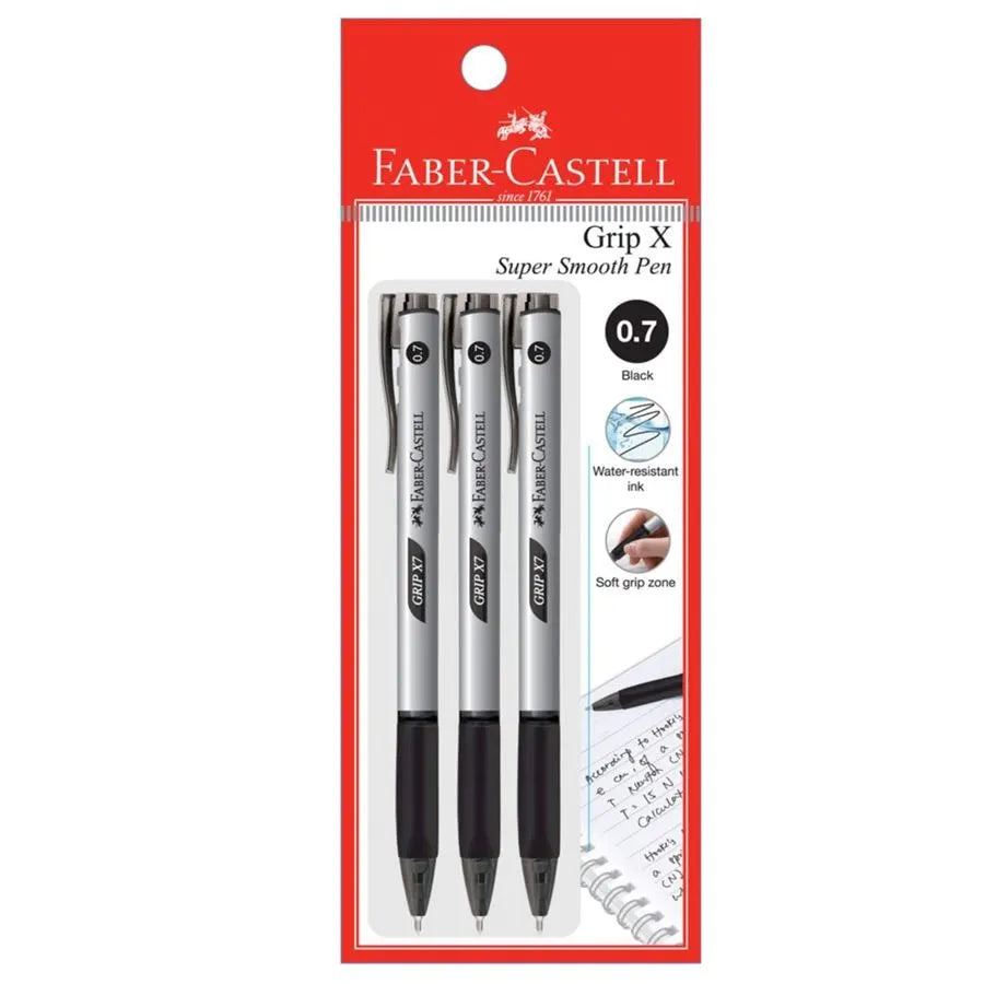FABER-CASTELL Grip X7 0.7mm 547406 Black 3BC