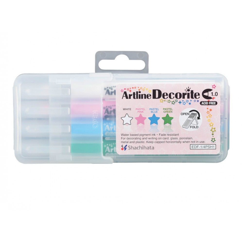 ARTLINE Decorite 1.0mm 4 Col Set 1 Pastel