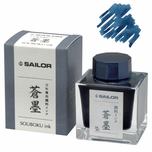 SAILOR Sou Boku Bottle Ink 50ml-Pigment BlueBlack