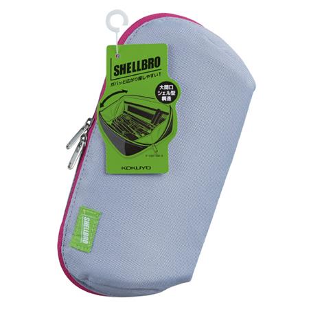 KOKUYO Pen Case Shell Bro F-VBF190 Grey/Pink Default Title