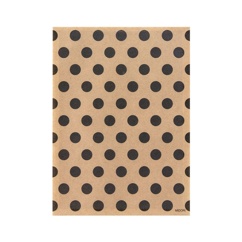 CHOTTO Clear Faced Bag S Kraft Dot Black