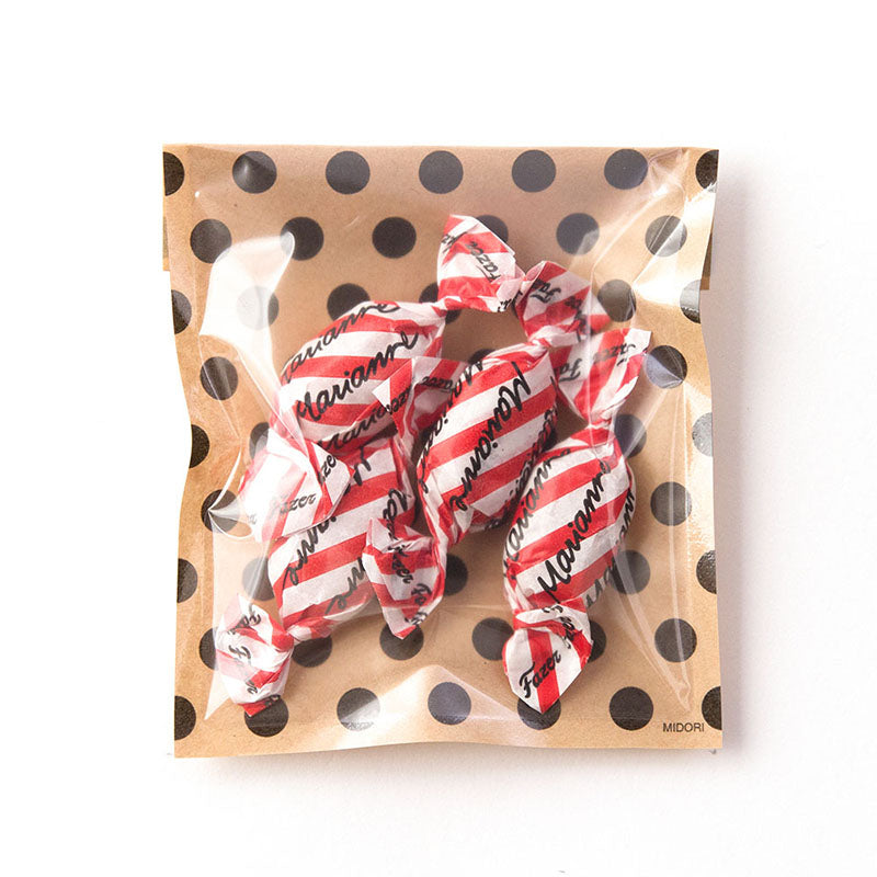 CHOTTO Clear Faced Bag S Kraft Dot Black