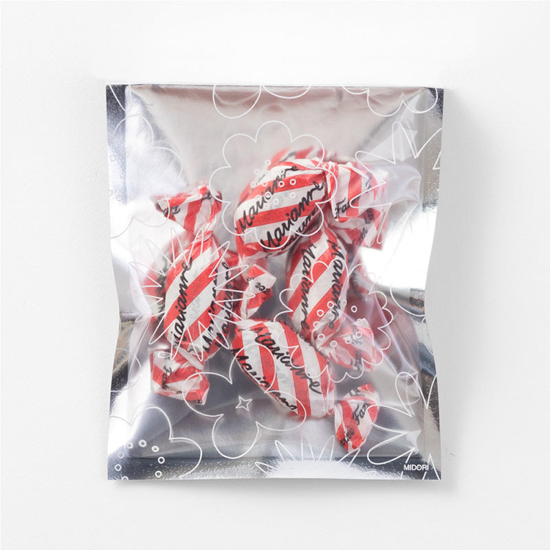 CHOTTO Clear Faced Bag S Metallic Front Print Flow