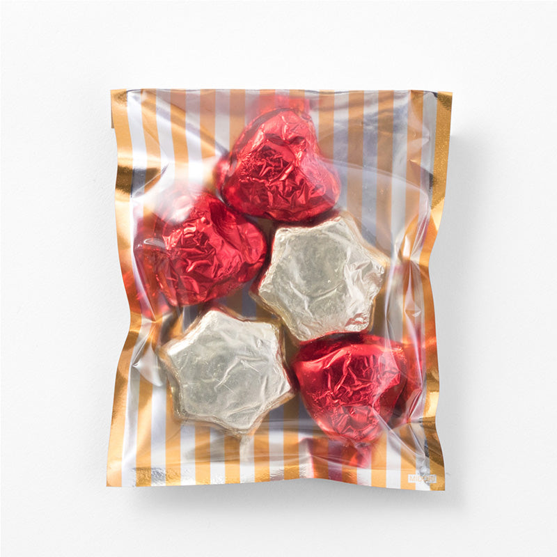 CHOTTO Clear Faced Bag S Metallic Stripe