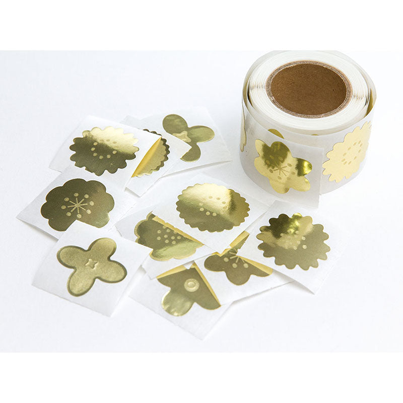 CHOTTO Roll Sticker Flower Gold