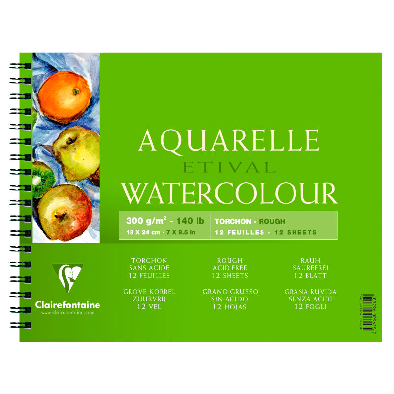 CLAIREFONTAINE Wirebound Album Rough 250g 12x18cm 12s Default Title