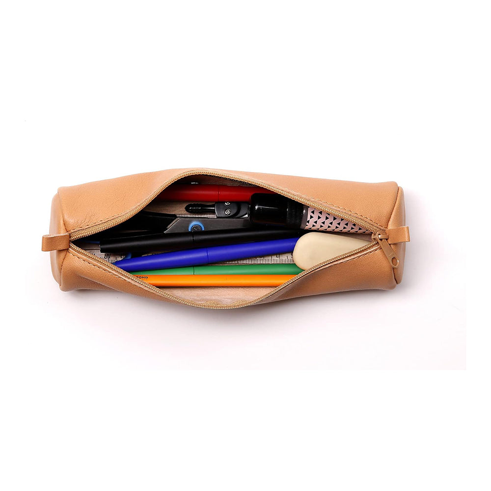 CLAIREFONTAINE Natural Leather Pencil Case Rd