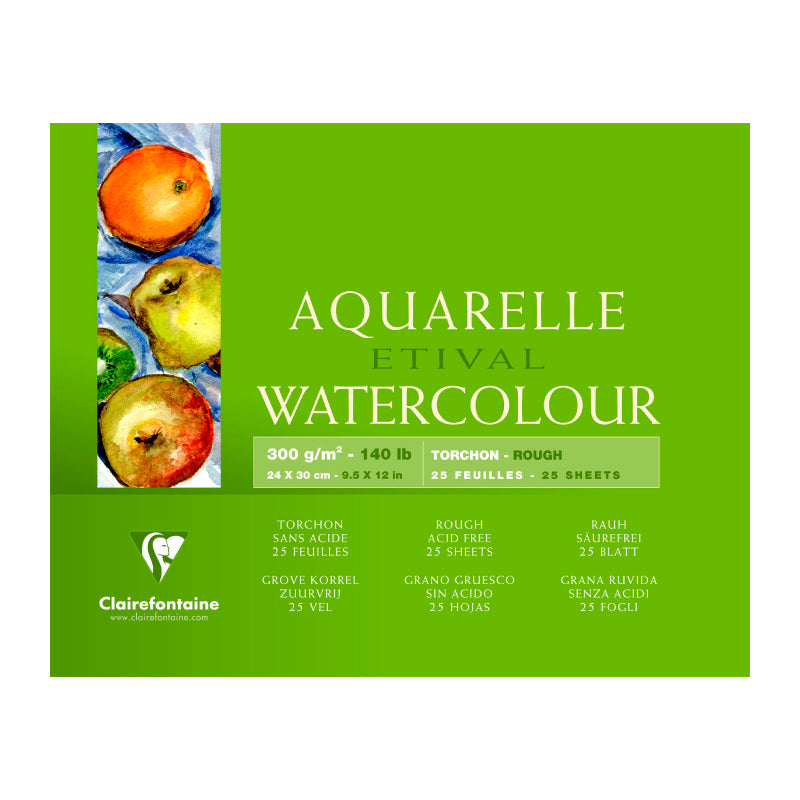 CLAIREFONTAINE Etival Pad Rough 300g 24x30cm 25s Default Title
