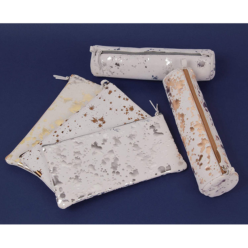 CLAIREFONTAINE Cosmicuir Suede Leather Pencil Case Flt Golden Default Title