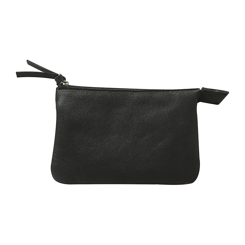 CLAIREFONTAINE Black Leather Small Flat Pocket 2comp Default Title